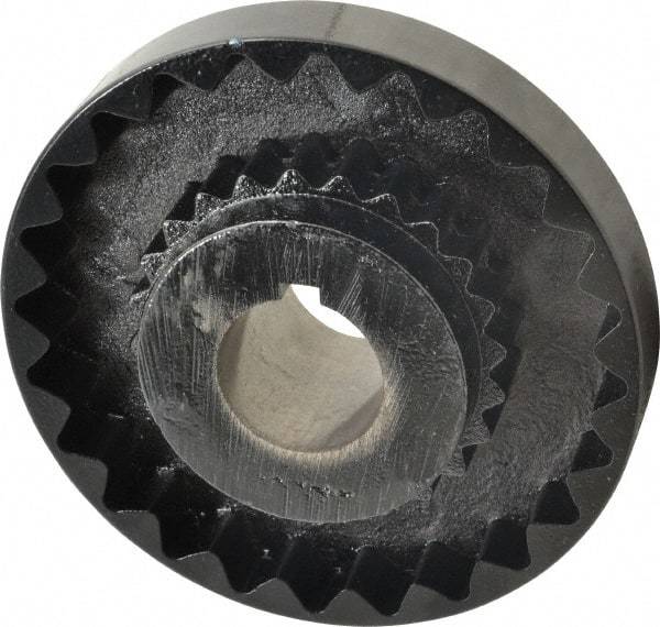 Lovejoy - 1-5/8" Max Bore Diam, 3/8" x 3/16" Keyway Width x Depth, Flexible Coupling Hub - 6.35" OD, 5.06" OAL, Cast Iron - Industrial Tool & Supply