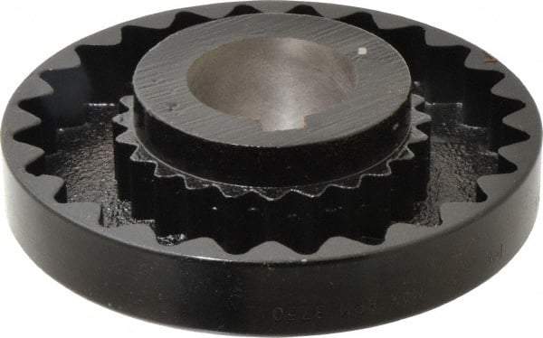 Lovejoy - 2" Max Bore Diam, 1/2" x 1/4" Keyway Width x Depth, Flexible Coupling Hub - 6.35" OD, 5.06" OAL, Cast Iron - Industrial Tool & Supply