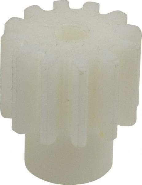 Poly Hi Solidur - 12 Pitch, 1" Pitch Diam, 12 Tooth Spur Gear - 3/4" Face Width, 1/4" Bore Diam, 3/4" Hub Diam, Nylon - Industrial Tool & Supply