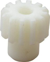 Poly Hi Solidur - 16 Pitch, 3/4" Pitch Diam, 12 Tooth Spur Gear - 1/2" Face Width, 1/4" Bore Diam, 9/16" Hub Diam, Nylon - Industrial Tool & Supply