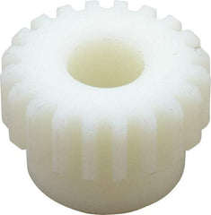 Poly Hi Solidur - 16 Pitch, 1-1/4" Pitch Diam, 20 Tooth Spur Gear - 1/2" Face Width, 1/2" Bore Diam, 1-1/16" Hub Diam, Nylon - Industrial Tool & Supply