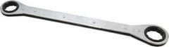 Lang - 1-1/16" x 1-1/4" 12 Point Ratcheting Box Wrench - Double End, 15" OAL, Steel, Nickel Chrome Finish - Industrial Tool & Supply