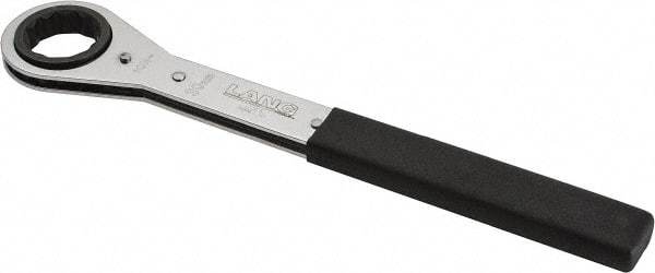 Lang - 30mm 12 Point Ratcheting Box Wrench - Single End, 12" OAL, Steel, Nickel Chrome Finish - Industrial Tool & Supply