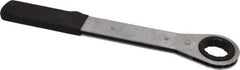 Lang - 36mm 12 Point Ratcheting Box Wrench - Single End, 15-1/2" OAL, Steel, Nickel Chrome Finish - Industrial Tool & Supply