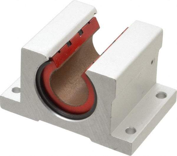 Pacific Bearing - 3/4" ID, 2-3/4" OAW x 2.063" OAL x 1-3/4" OAH Open Single Pillow Block - 2-1/16 Inch Overall Length x 1-3/4 Inch Overall Height x 2-3/4 Inch Width, - Industrial Tool & Supply