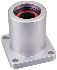 Pacific Bearing - 1" ID, 2.812" OAL x 2-3/4" OAH 4-Bolt Flange Mounted Bearing - 1,905 Lb Static Cap, 2-1/8" Btw Mnt Hole Ctrs, Aluminum - Industrial Tool & Supply