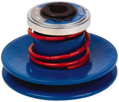 Lovejoy - 2.69" Min Pitch, 4.13" Long, 5.65" Max Diam, Spring Loaded Variable Speed Pulley - 6" Outside Diam, 1-1/8" Inside Diam, 1 Hp at 1750 RPM, 3/4 Hp at 1150 RPM - Industrial Tool & Supply