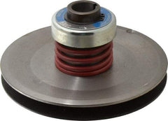 Lovejoy - 5" Min Pitch, 4.38" Long, 7.9" Max Diam, Spring Loaded Variable Speed Pulley - 8-1/4" Outside Diam, 1-1/8" Inside Diam, 5 Hp at 1750 RPM, 3 Hp at 1150 RPM - Industrial Tool & Supply