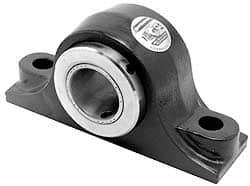 Browning - 1-1/2" ID, 7-7/8" OALType E Nonexpansion Pillow Block - 2-1/8" Base-to-Ctr Ht, Cast Iron - Industrial Tool & Supply