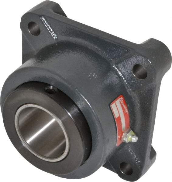 Browning - 5-5/8" OALType E 4-Bolt Flange Bearing - 4-3/8" Btw Mnt Hole Ctrs, Cast Iron - Industrial Tool & Supply