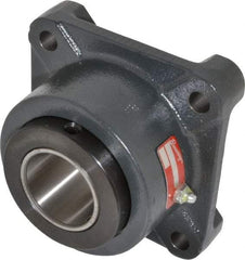 Browning - 5-5/8" OALType E 4-Bolt Flange Bearing - 4-3/8" Btw Mnt Hole Ctrs, Cast Iron - Industrial Tool & Supply