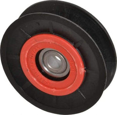 Fenner Drives - 3/8 Inside x 3.1" Outside Diam, 0.63" Wide Pulley Slot, Glass Reinforced Nylon Idler Pulley - 5L/B Belt Section, For Use with V-Belts - Industrial Tool & Supply