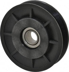 Fenner Drives - 1/2 Inside x 3" Outside Diam, 1/2" Wide Pulley Slot, Glass Reinforced Nylon Idler Pulley - 4L/A Belt Section, For Use with V-Belts - Industrial Tool & Supply