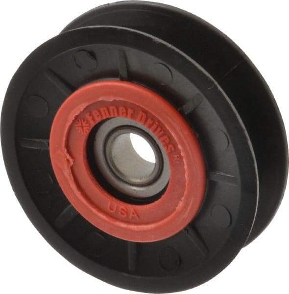 Fenner Drives - 1/2 Inside x 3.1" Outside Diam, 0.63" Wide Pulley Slot, Glass Reinforced Nylon Idler Pulley - 5L/B Belt Section, For Use with V-Belts - Industrial Tool & Supply