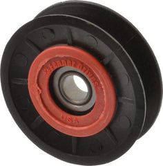 Fenner Drives - 1/2 Inside x 3.1" Outside Diam, 0.63" Wide Pulley Slot, Glass Reinforced Nylon Idler Pulley - 5L/B Belt Section, For Use with V-Belts - Industrial Tool & Supply