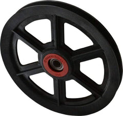 Fenner Drives - 1/2 Inside x 7-1/2" Outside Diam, 0.54" Wide Pulley Slot, Glass Reinforced Nylon Idler Pulley - 4L/A Belt Section, For Use with V-Belts - Industrial Tool & Supply