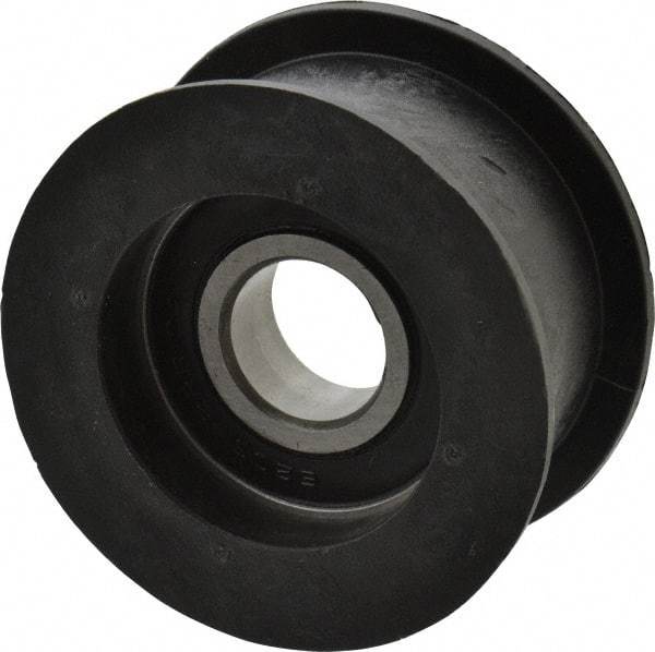 Fenner Drives - 17 Inside x 2.35" Outside Diam, 0.98" Wide Pulley Slot, Glass Reinforced Nylon Idler Pulley - For Use with Flat Belts, 7/8" Wide - Industrial Tool & Supply