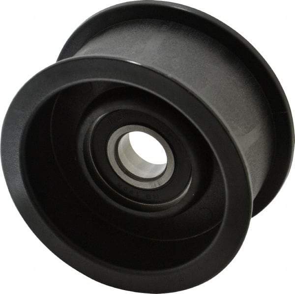 Fenner Drives - 17 Inside x 3.38" Outside Diam, 1.38" Wide Pulley Slot, Glass Reinforced Nylon Idler Pulley - For Use with Flat Belts, 1-1/8" Wide - Industrial Tool & Supply