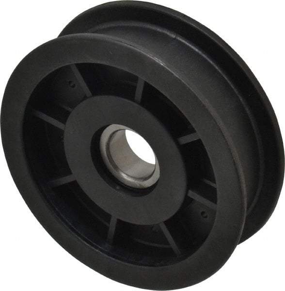 Fenner Drives - 17 Inside x 3-1/2" Outside Diam, 0.77" Wide Pulley Slot, Glass Reinforced Nylon Idler Pulley - For Use with Flat Belts, 5/8" Wide - Industrial Tool & Supply