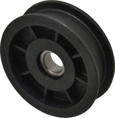 Fenner Drives - 17 Inside x 3-1/2" Outside Diam, 0.77" Wide Pulley Slot, Glass Reinforced Nylon Idler Pulley - For Use with Flat Belts, 5/8" Wide - Industrial Tool & Supply