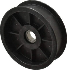 Fenner Drives - 17 Inside x 4-1/2" Outside Diam, 1.09" Wide Pulley Slot, Glass Reinforced Nylon Idler Pulley - For Use with Flat Belts, 29/32" Wide - Industrial Tool & Supply