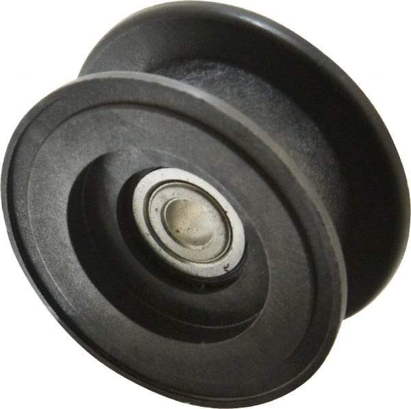 Fenner Drives - 3/8 Inside x 2.76" Outside Diam, 0.82" Wide Pulley Slot, Glass Reinforced Nylon Idler Pulley - For Use with Flat Belts, 5/8" Wide - Industrial Tool & Supply
