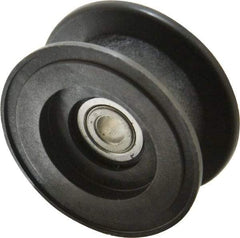 Fenner Drives - 3/8 Inside x 2.76" Outside Diam, 0.82" Wide Pulley Slot, Glass Reinforced Nylon Idler Pulley - For Use with Flat Belts, 5/8" Wide - Industrial Tool & Supply