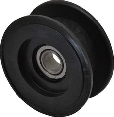 Fenner Drives - 1/2 Inside x 2.76" Outside Diam, 0.82" Wide Pulley Slot, Glass Reinforced Nylon Idler Pulley - For Use with Flat Belts, 5/8" Wide - Industrial Tool & Supply
