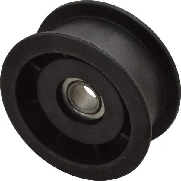 Fenner Drives - 1/2 Inside x 3" Outside Diam, 1.02" Wide Pulley Slot, Glass Reinforced Nylon Idler Pulley - For Use with Flat Belts, 7/8" Wide - Industrial Tool & Supply