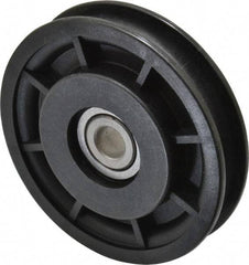 Fenner Drives - 3/8 Inside x 3.05" Outside Diam, 0.4" Wide Pulley Slot, Glass Reinforced Nylon Idler Pulley - 3/8" Belt Size Diam, For Use with Round Belts - Industrial Tool & Supply