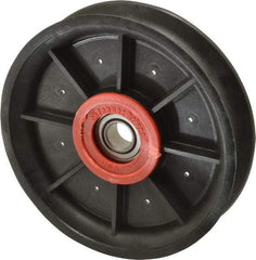 Fenner Drives - 1/2 Inside x 4.82" Outside Diam, 0.73" Wide Pulley Slot, Glass Reinforced Nylon Idler Pulley - 11/16" Belt Size Diam, For Use with Round Belts - Industrial Tool & Supply