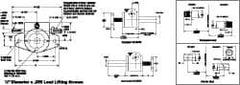 Duff-Norton - 1/4 Ton Capacity, 12" Lift Height, Inverted Mechanical Screw Actuator - Top Plate - Industrial Tool & Supply