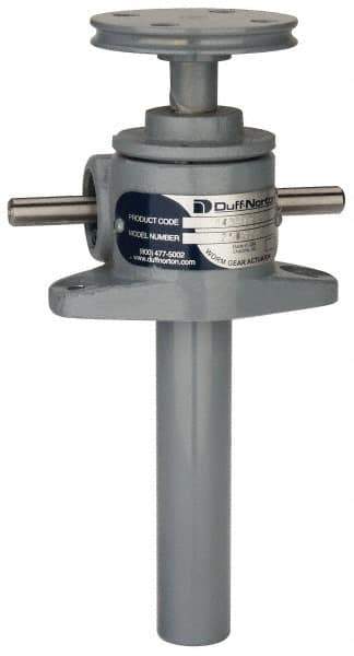 Duff-Norton - 1 Ton Capacity, 6" Lift Height, Upright Mechanical Screw Actuator - Top Plate - Industrial Tool & Supply