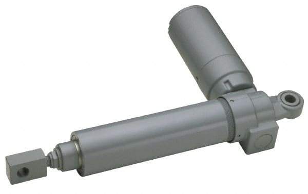 Duff-Norton - 12" Stroke Len, 17% Duty Cycle, 12 Volt, Linear Electromechanical Actuator with Slip Clutch - DC Input, 0.73" per Second, 500 Lb Capacity - Industrial Tool & Supply