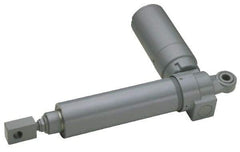 Duff-Norton - 18" Stroke Len, 17% Duty Cycle, 12 Volt, Linear Electromechanical Actuator with Slip Clutch - DC Input, 0.73" per Second, 500 Lb Capacity - Industrial Tool & Supply