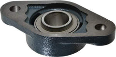 Value Collection - 130mm OAL2-Bolt Flange Bearing - 3100 Lb Dyn Cap, Cast Iron - Industrial Tool & Supply