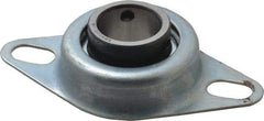 Value Collection - 1" ID, 1.2205" OAL x 4-1/2" OAH 2-Bolt Flange - 1,740 Lb Static Cap, 3,100 Lb Dyn Cap, 3-3/8" Btw Mnt Hole Ctrs, Stamped Steel Rubber Mount - Industrial Tool & Supply