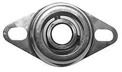 Value Collection - 7/8" ID, 1.2205" OAL x 4-1/2" OAH 2-Bolt Flange - 1,740 Lb Static Cap, 3,100 Lb Dyn Cap, 3-3/8" Btw Mnt Hole Ctrs, Stamped Steel Rubber Mount - Industrial Tool & Supply