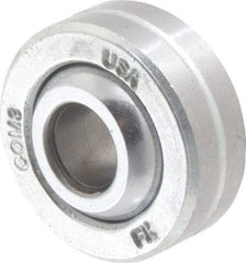 Made in USA - 3/16" Bore Diam, 3,250 Lb Dynamic Capacity, 9/32" Wide, Ball-Joint Spherical Plain Bearing - 9/16" OD - Industrial Tool & Supply