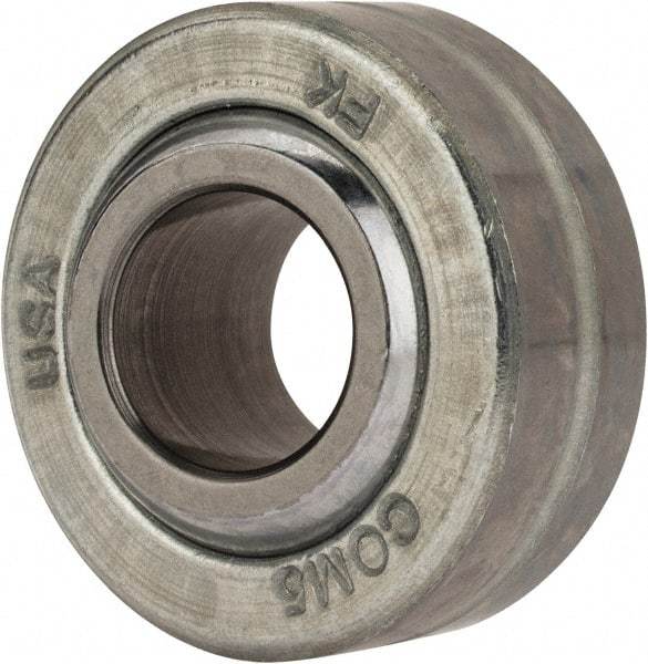 Made in USA - 5/16" Bore Diam, 6,475 Lb Dynamic Capacity, 3/8" Wide, Ball-Joint Spherical Plain Bearing - 3/4" OD - Industrial Tool & Supply