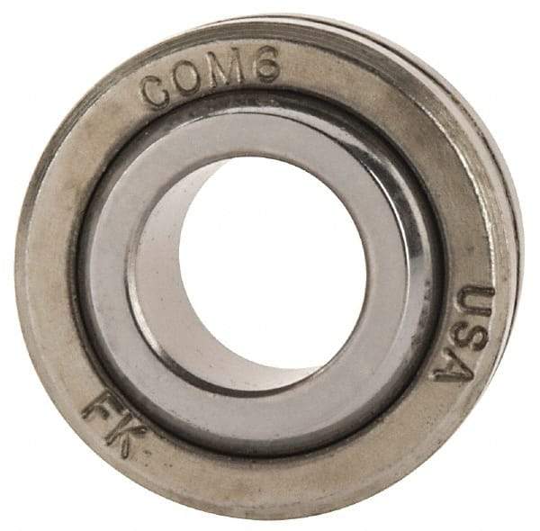 Made in USA - 3/8" Bore Diam, 8,400 Lb Dynamic Capacity, 13/32" Wide, Ball-Joint Spherical Plain Bearing - 13/16" OD - Industrial Tool & Supply