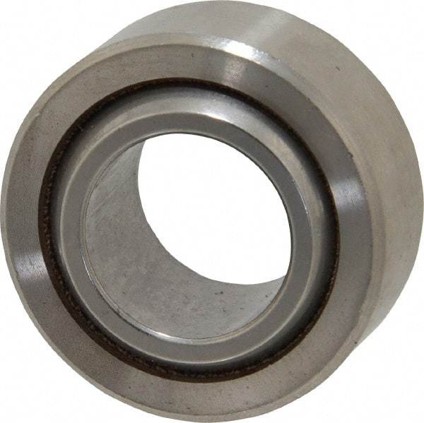 Made in USA - 3/4" Bore Diam, 46,400 Lb Dynamic Capacity, 3/4" Wide, Ball-Joint Spherical Plain Bearing - 1-7/16" OD - Industrial Tool & Supply