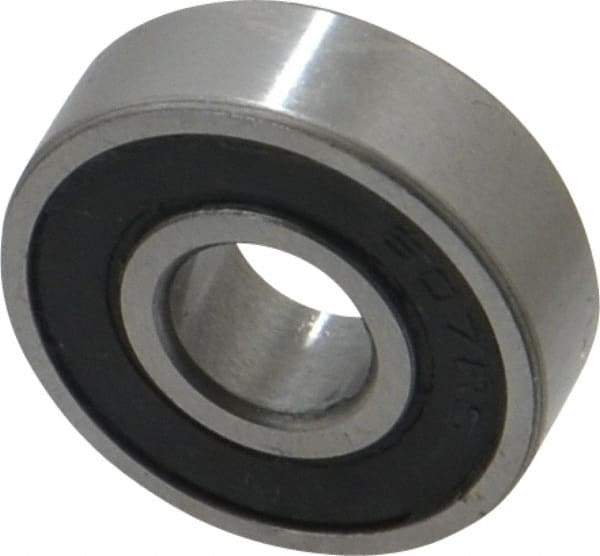 Tritan - 7mm Bore Diam, 19mm OD, Double Seal Deep Groove Radial Ball Bearing - 6mm Wide, 1 Row, Round Bore, 205 Lb Static Capacity, 525 Lb Dynamic Capacity - Industrial Tool & Supply