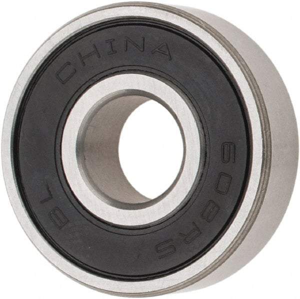 Tritan - 8mm Bore Diam, 22mm OD, Double Seal Deep Groove Radial Ball Bearing - 7mm Wide, 1 Row, Round Bore, 310 Lb Static Capacity, 740 Lb Dynamic Capacity - Industrial Tool & Supply