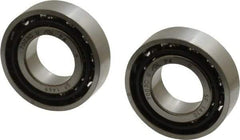 Nachi - 17mm Bore Diam, 35mm OD, Open Angular Contact Radial Ball Bearing - 10mm Wide, 1 Row, Round Bore, 8,300 Nm Static Capacity, 11,400 Nm Dynamic Capacity - Industrial Tool & Supply
