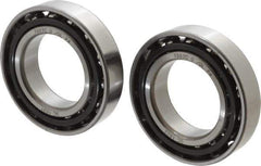 Nachi - 35mm Bore Diam, 62mm OD, Open Angular Contact Radial Ball Bearing - 14mm Wide, 1 Row, Round Bore, 27,500 Nm Static Capacity, 31,000 Nm Dynamic Capacity - Industrial Tool & Supply