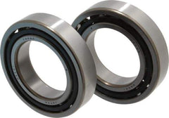 Nachi - 40mm Bore Diam, 68mm OD, Open Angular Contact Radial Ball Bearing - 15mm Wide, 1 Row, Round Bore, 32,000 Nm Static Capacity, 33,500 Nm Dynamic Capacity - Industrial Tool & Supply