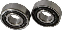 Nachi - 17mm Bore Diam, 40mm OD, Open Angular Contact Radial Ball Bearing - 12mm Wide, 1 Row, Round Bore, 11,800 Nm Static Capacity, 17,800 Nm Dynamic Capacity - Industrial Tool & Supply