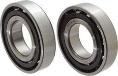 Nachi - 35mm Bore Diam, 72mm OD, Open Angular Contact Radial Ball Bearing - 17mm Wide, 1 Row, Round Bore, 40,000 Nm Static Capacity, 49,500 Nm Dynamic Capacity - Industrial Tool & Supply