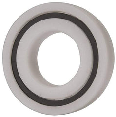 Made in USA - 1" Bore Diam, 2" OD, Open Plastic Race Radial Ball Bearing - 1/2" Wide, 1 Row, Round Bore, 61 Lb Static Capacity, 92 Lb Dynamic Capacity - Industrial Tool & Supply